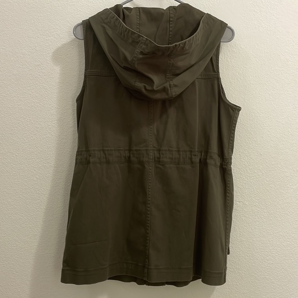 Matty M Cargo Vest - Olive Green - Picture 2 of 10